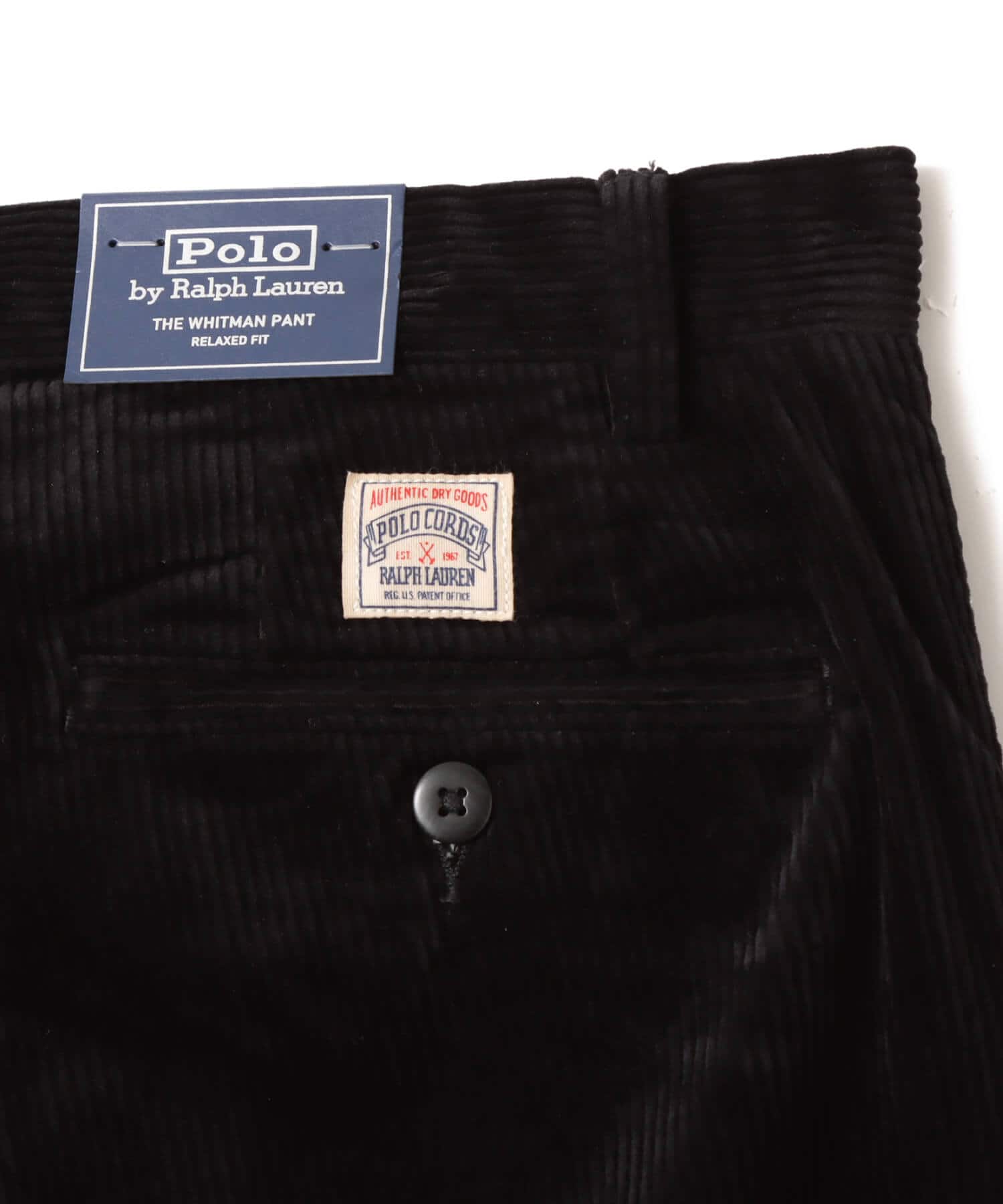 POLO RALPH LAUREN RALAXED FIT CORDUROY WHITMAN CHINO PLEATED PANTS