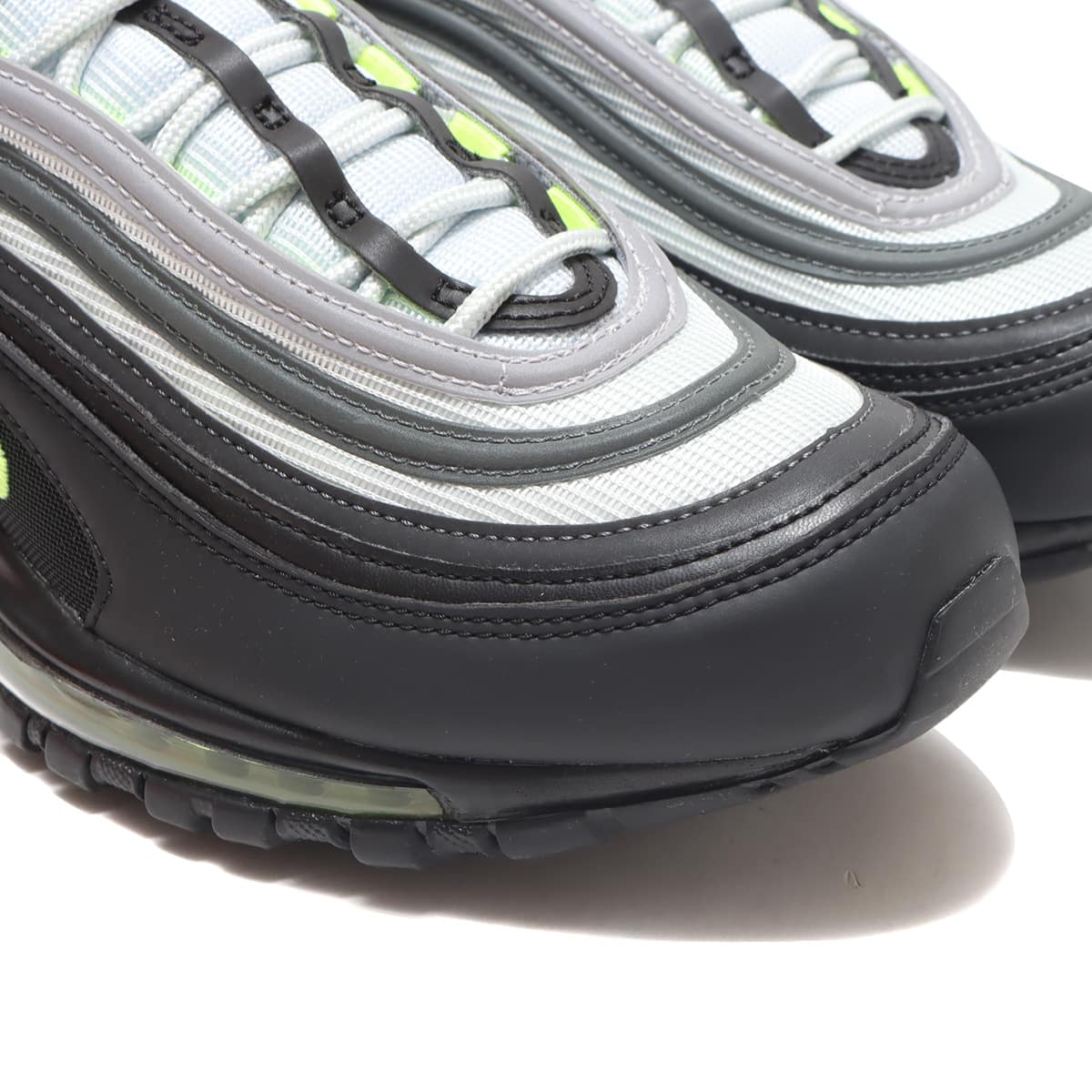 NIKE AIR MAX 97 PURE PLATINUM/VOLT-BLACK-WHITE 23SU-I（ナイキ エア