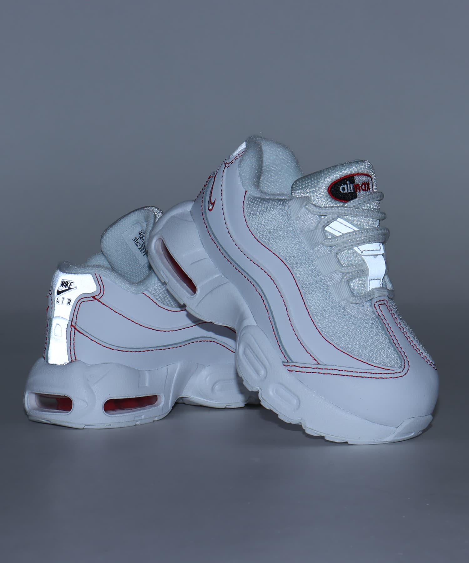 NIKE AIR MAX 95 RECRAFT LTR (TD) WHITE/WHITE-UNIVERSITY RED-WOLF