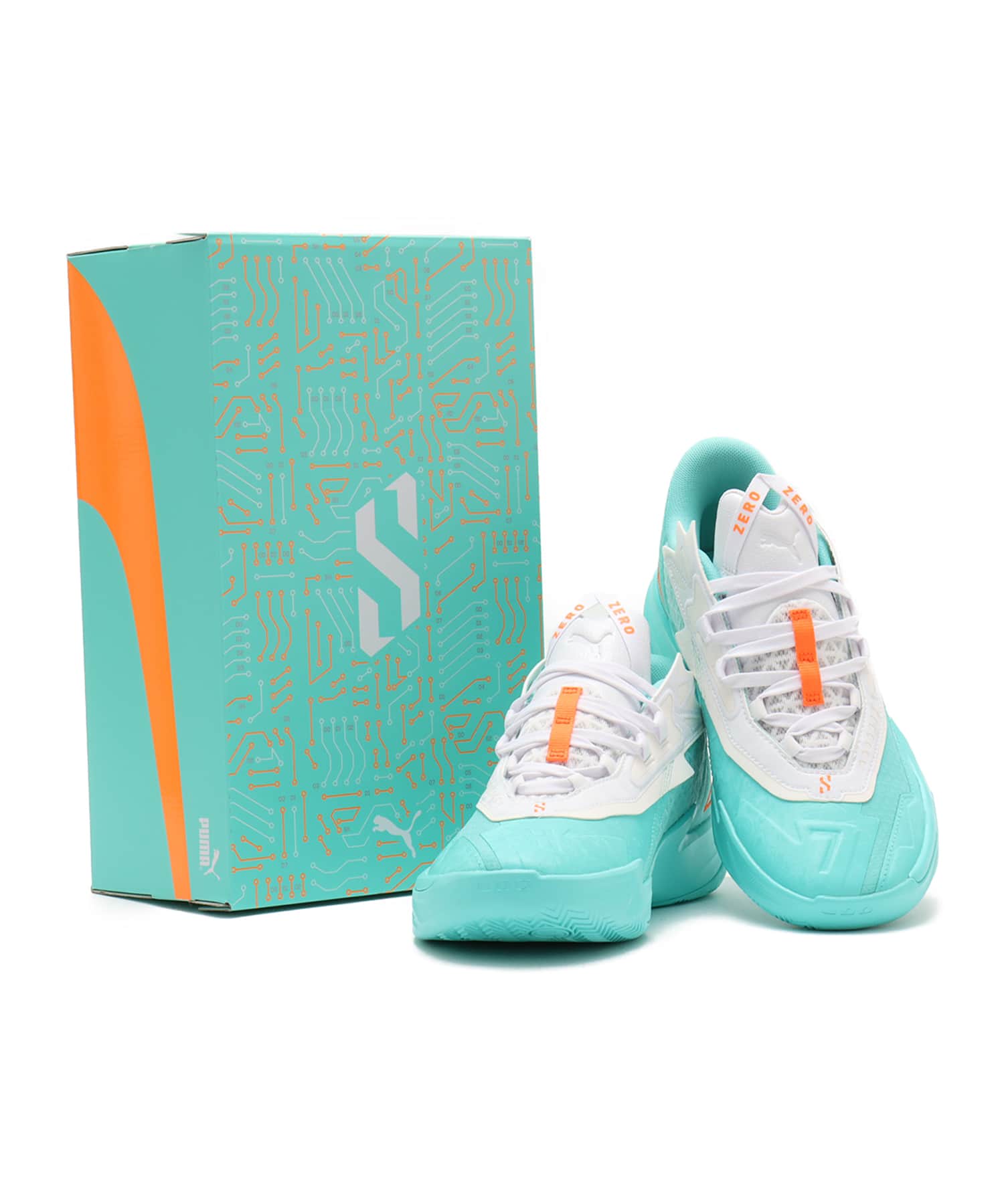 PUMA SCOOT ZEROS II SHIFT AQUATIC-ORANGE POPPY（プーマ スクート