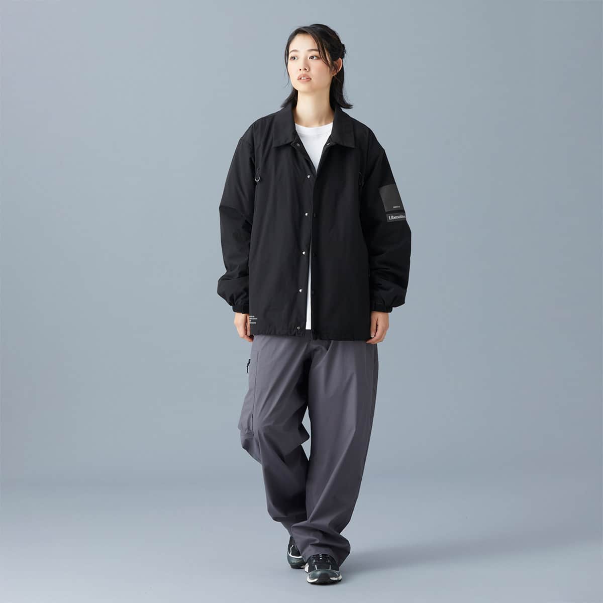 LIBERAIDERS PUFFER COACH JACKET BLACK （リべレイダーズ パファー