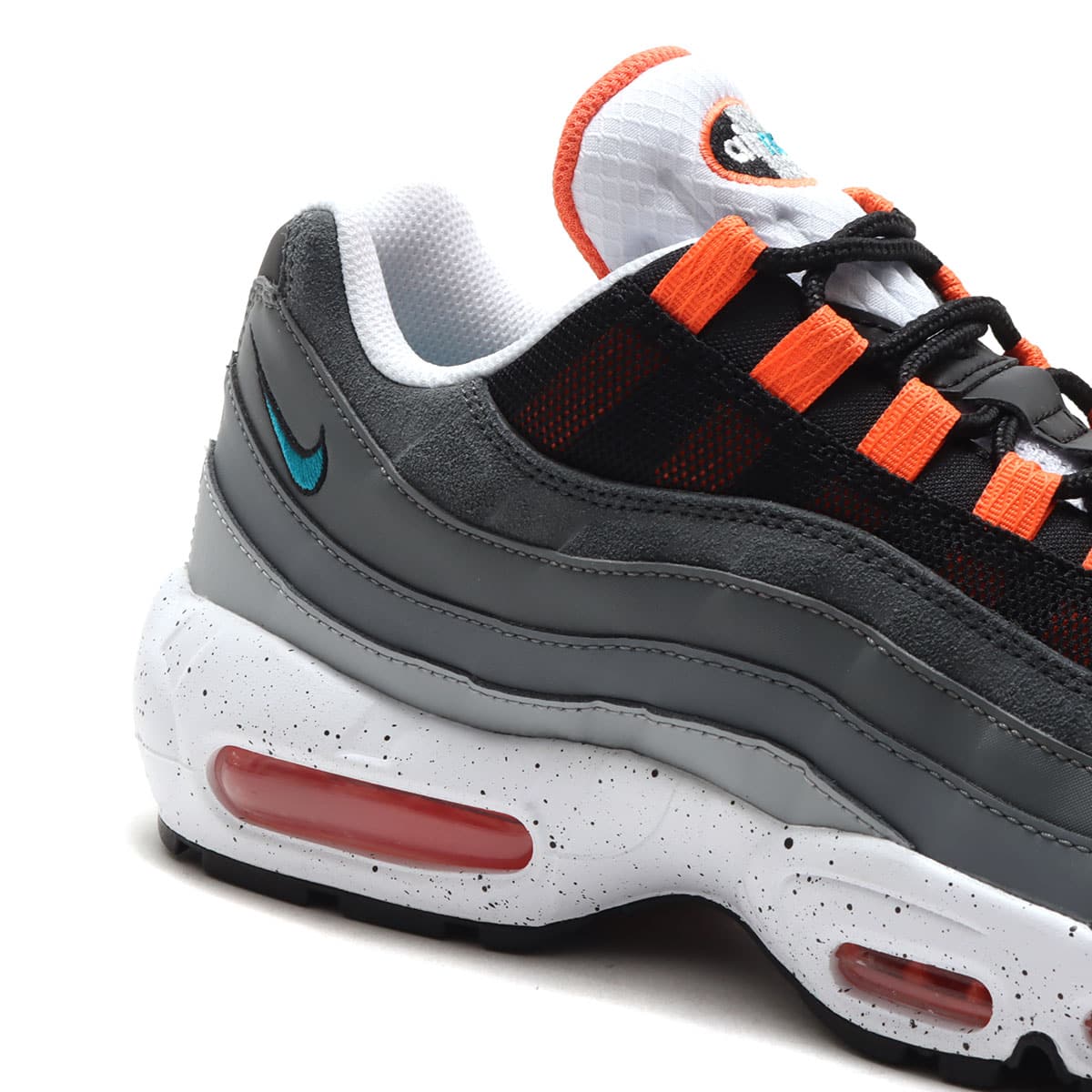 NIKE AIR MAX 95 BLACK/AQUAMARINE-TURF ORANGE-WHITE 21SU-I（ナイキ
