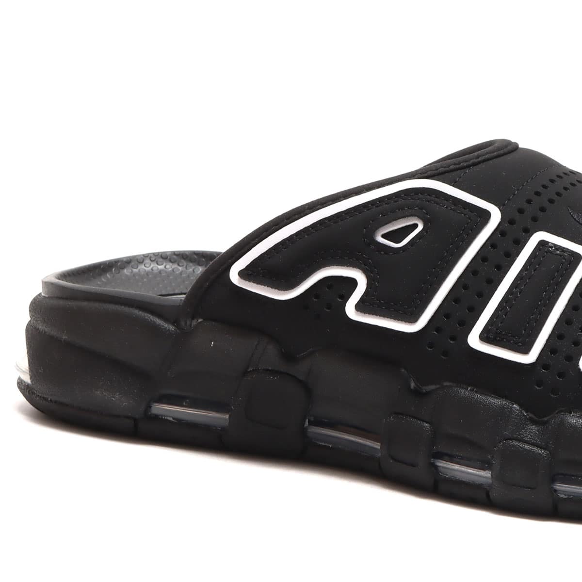 NIKE AIR MORE UPTEMPO SLIDE BLACK/WHITE-BLACK-CLEAR（ナイキ エア