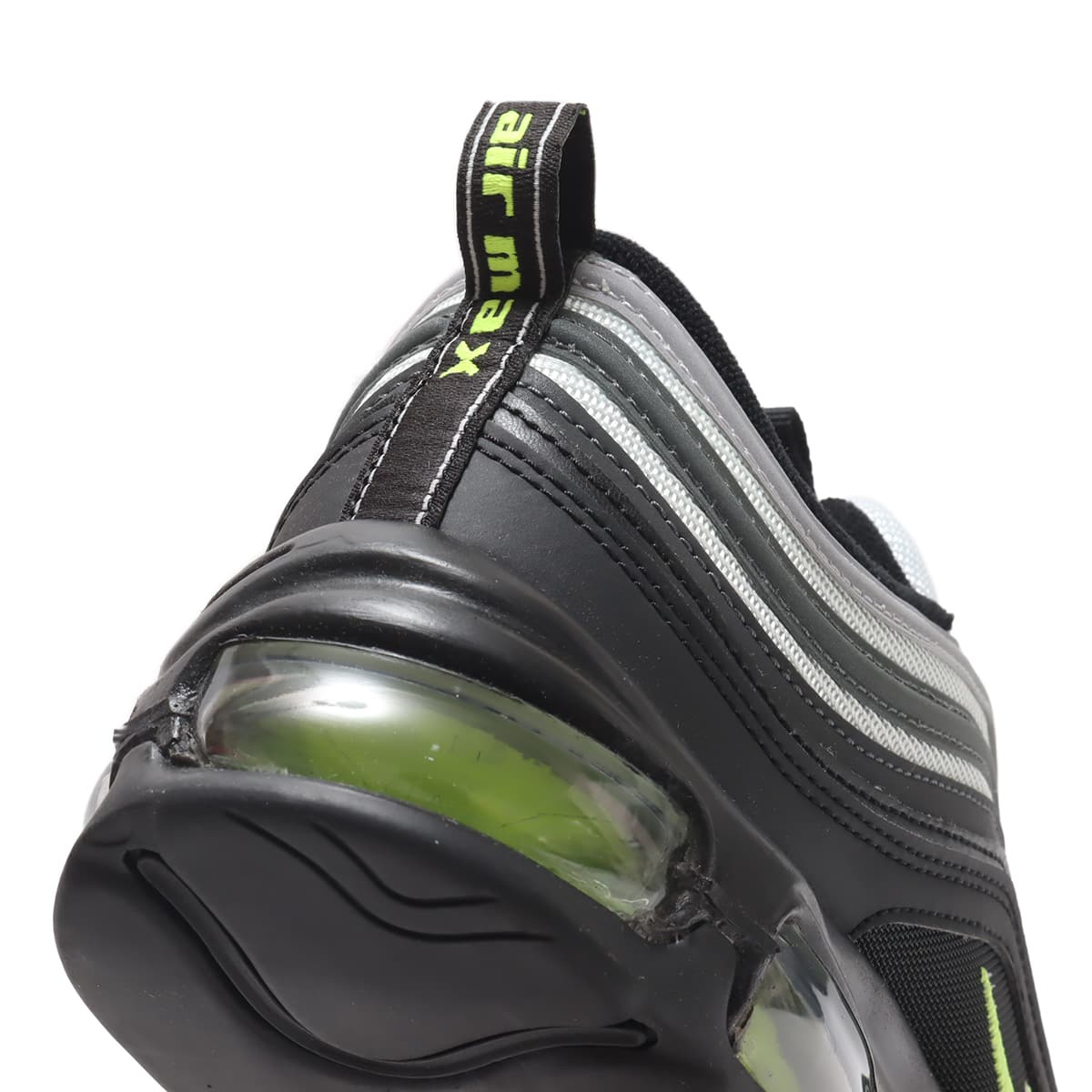 NIKE AIR MAX 97 PURE PLATINUM/VOLT-BLACK-WHITE 23SU-I（ナイキ エア