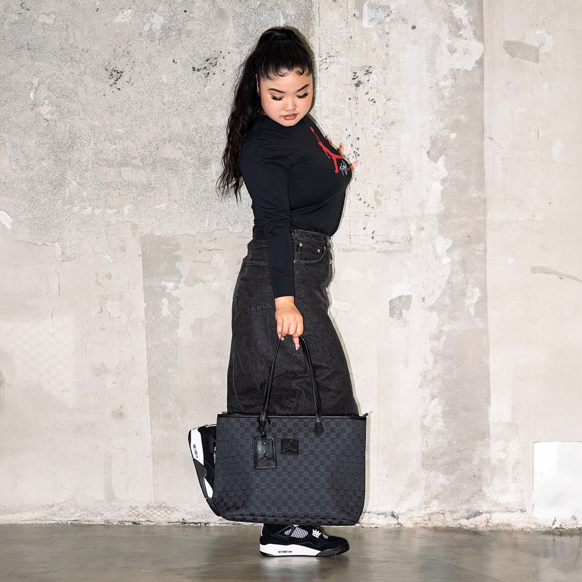 JORDAN BRAND MONOGRAM TOTE BLACK（ジョーダン ブランド モノグラム
