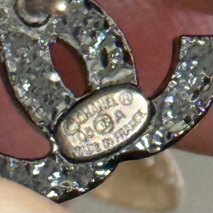 美品 CHANEL シャネル ココマーク ストーンピアス 片耳用 ブラック 黒