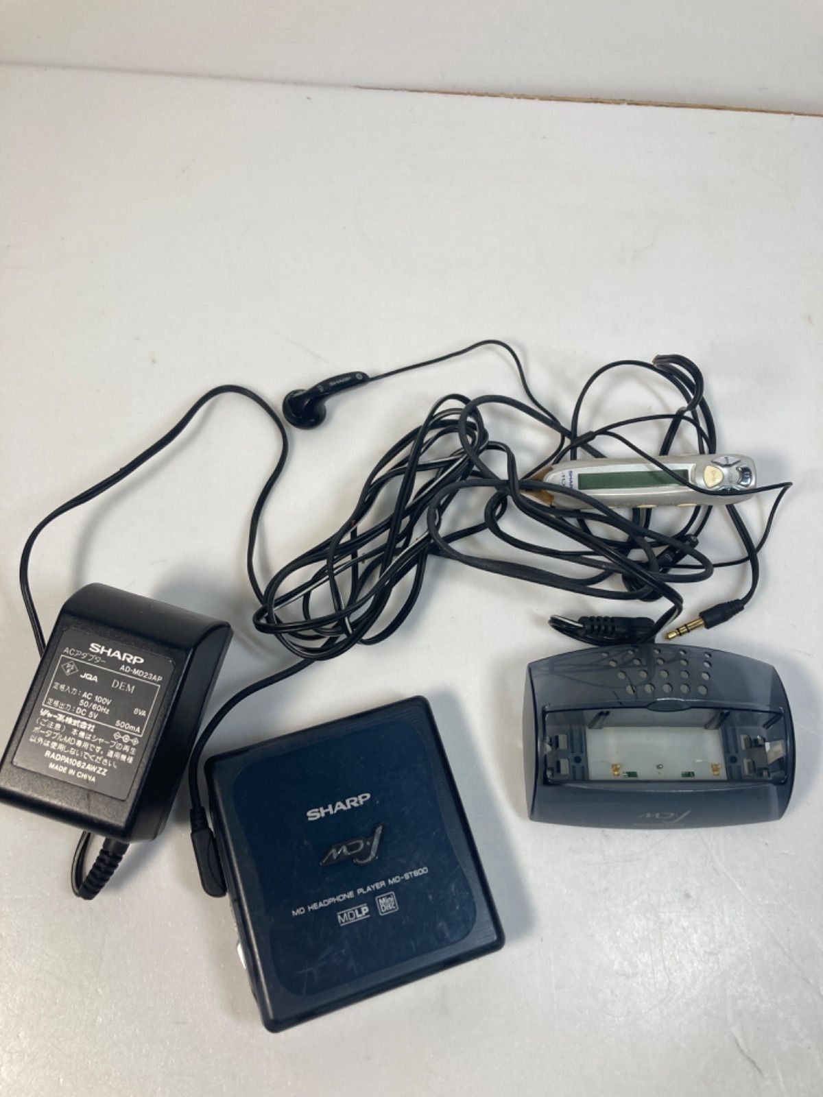 動作確認済 SHARP ポータブルMDプレイヤー MD-ST800-A ブルー 2026年