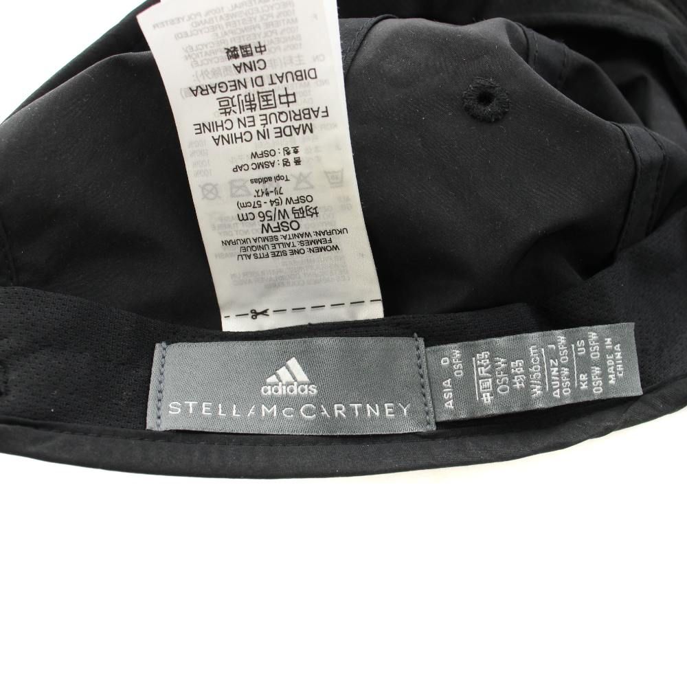 ステラマッカートニー ベースボール キャップ 帽子 新品 黒 ロゴ 正規