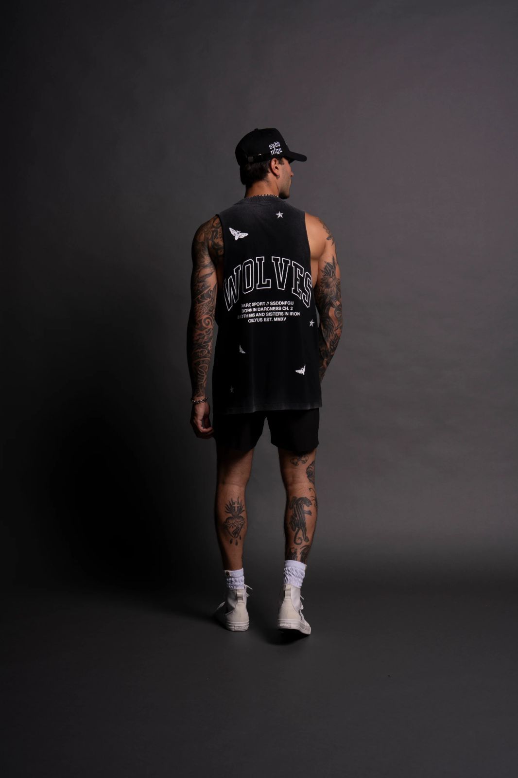 Darc Sport BORN IN DARCNESS UNLEASHED TOMMY MUSCLE TEE BLACK