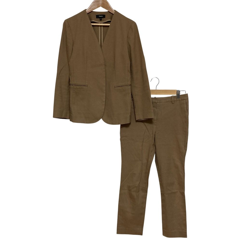 良品 Theory セオリー STRETCH CANVAS ノーカラージャケット パンツ