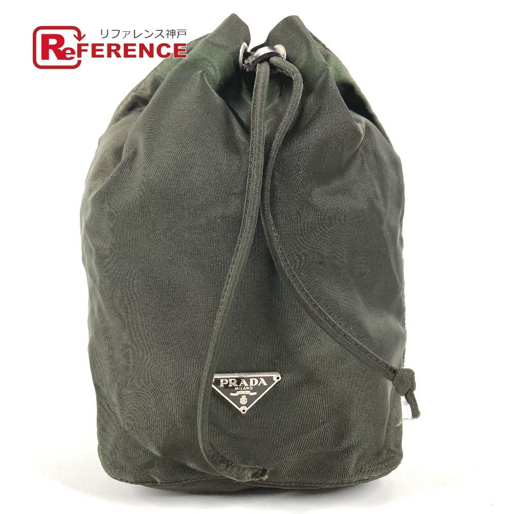 PRADA プラダ ポーチ トライアングルロゴ 三角ロゴ プレート ナイロン