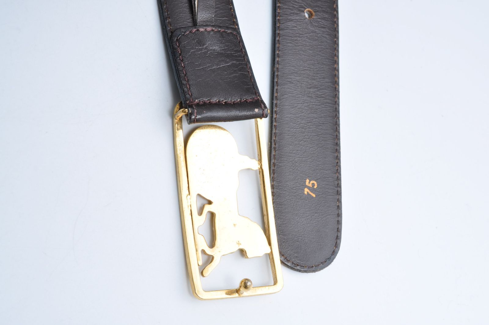 CELINE セリーヌ ベルト 馬車金具 ホースキャリッジ レザー 本革