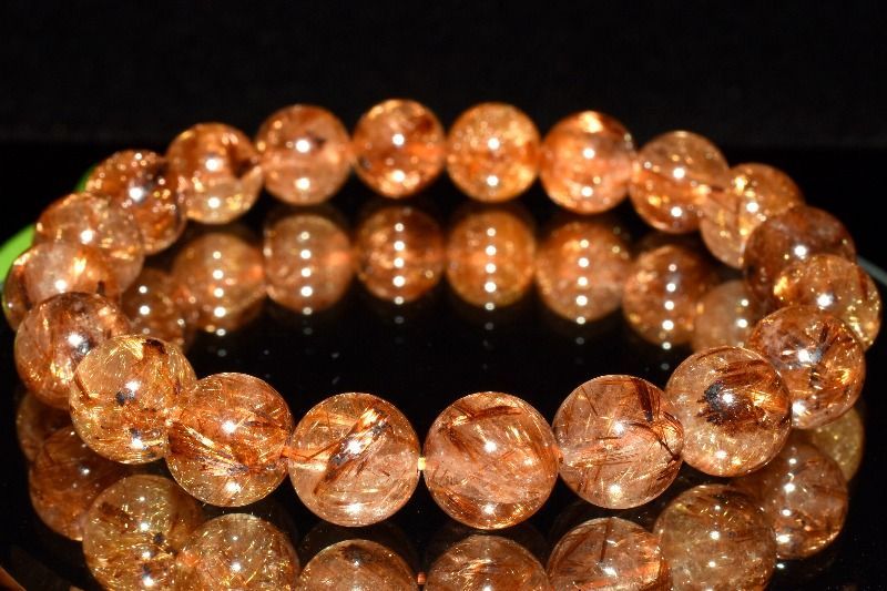 1点物】虎色の密集針 タイガータイチンルチルクォーツ 9.5mm