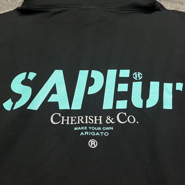SAPEur CHERISH&CO HOODIE Mサイズ サプール ロゴフーディー パーカー
