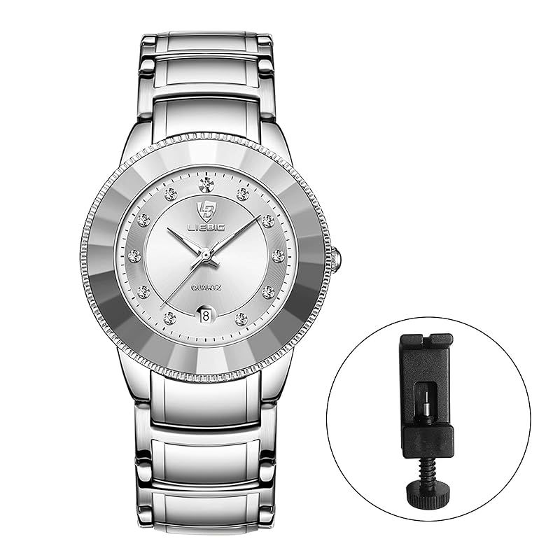 新品】 腕時計 メンズ ステンレス 防水 シルバー: ダイヤ アナログ