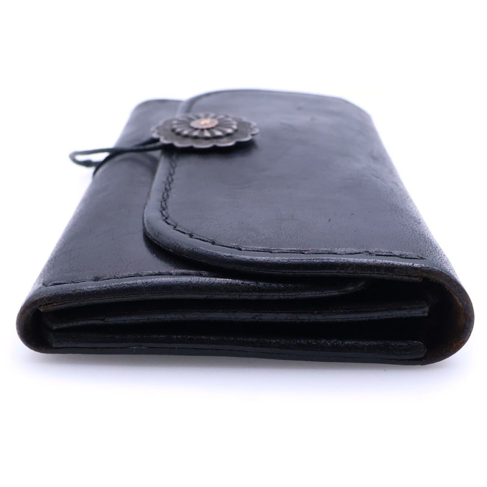 goro's (ゴローズ) K18 フラワーコンチョ付き 3つ折り財布 レザー