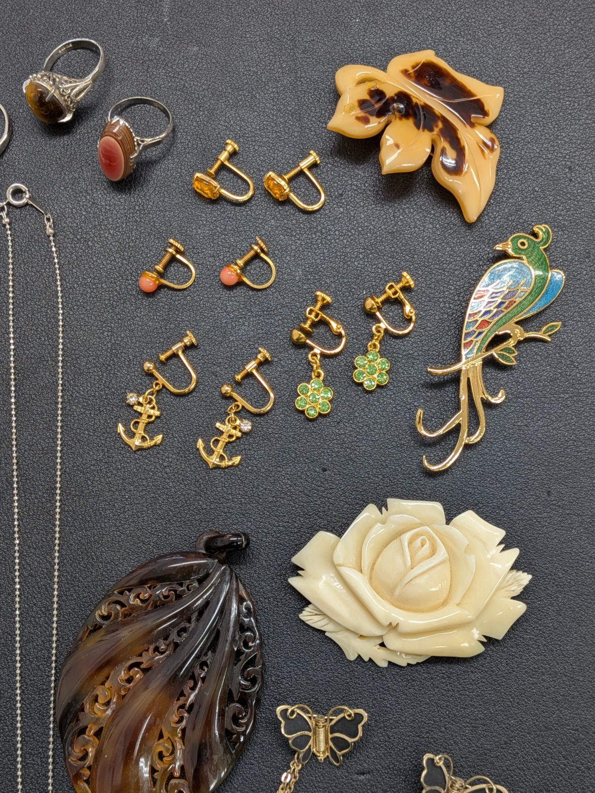 遺品整理まとめて□81】ジュエリー K18GF SILVER AGATHA courreges