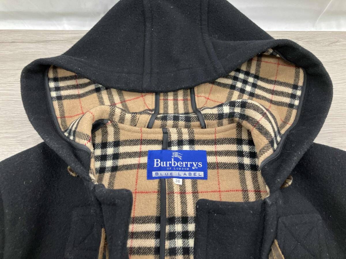 Burberry BLUE LABEL ダッフルコート 表記サイズ38 ブラック - メルカリ