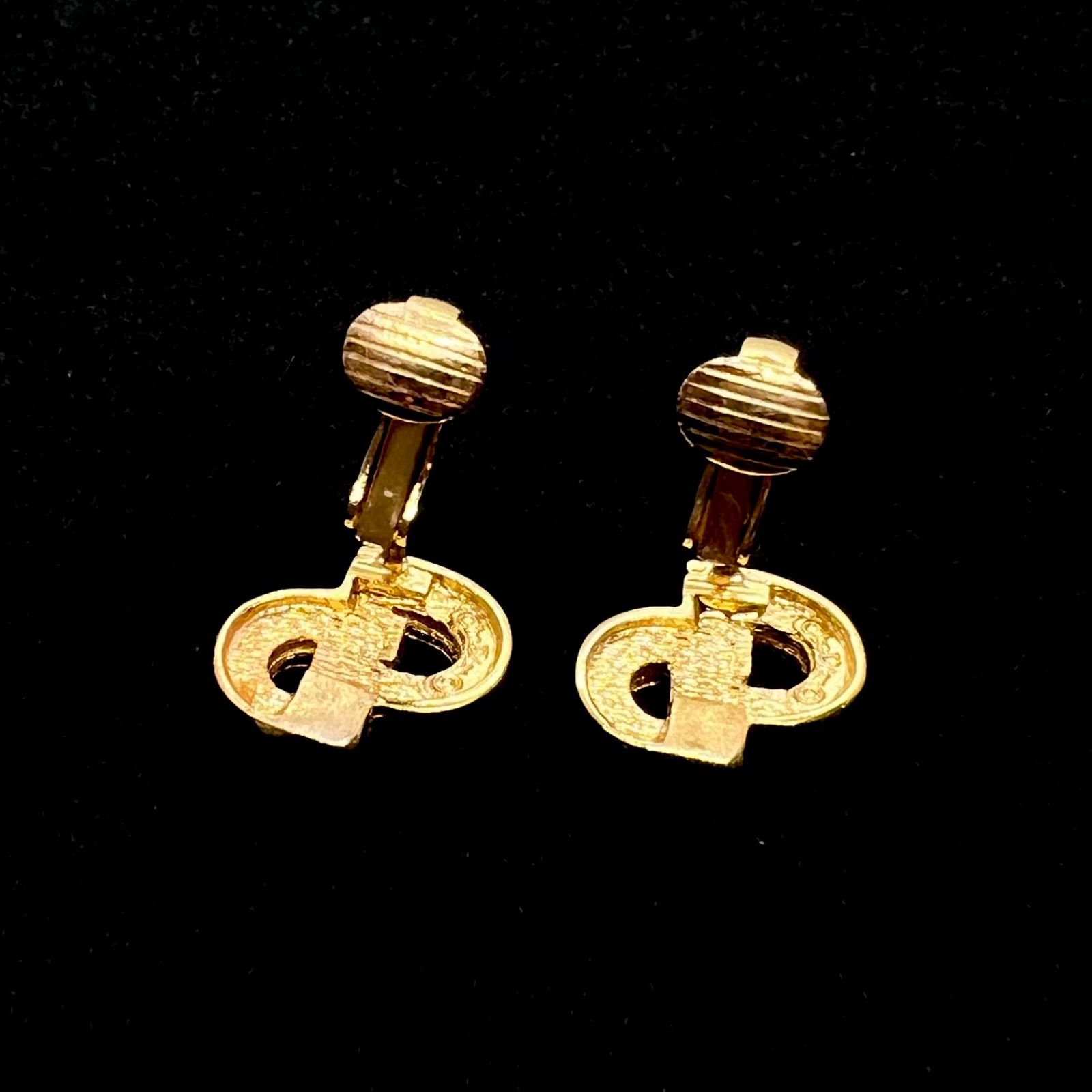 Christian Dior クリスチャンディオール イヤリング CDロゴ ライン