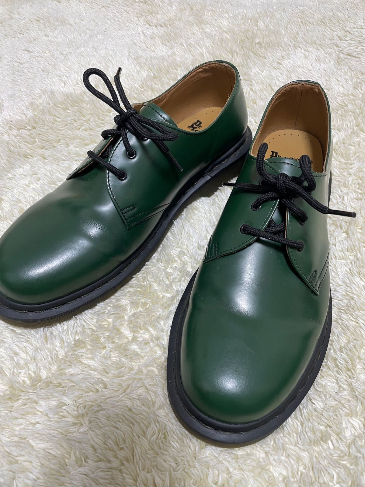 極美品！ UK9 dr.martens ドクターマーチン 1461 3ホール 緑 グリーン