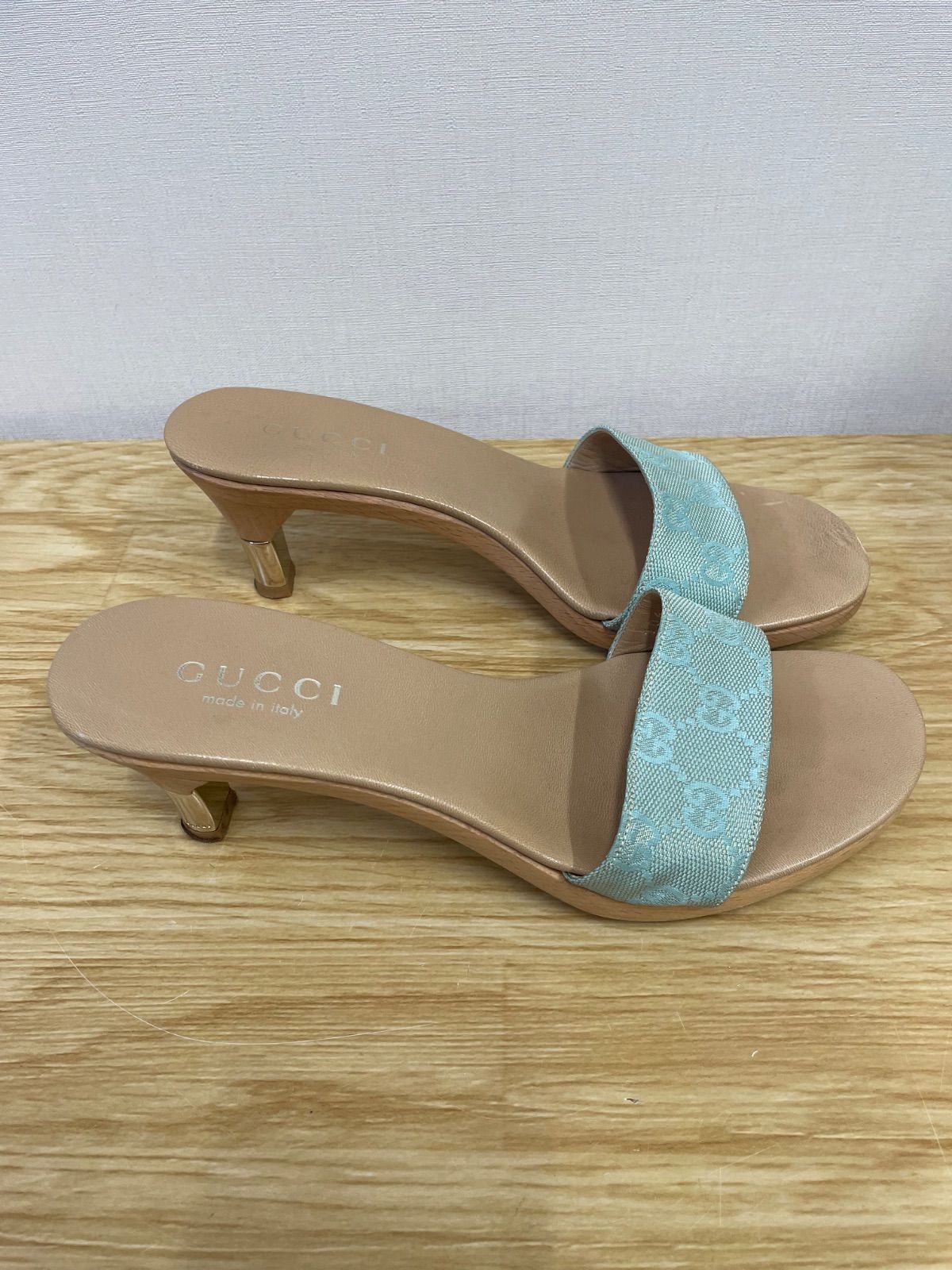 □GUCCI グッチ ミュール 36 1/2 約23～23.5cm A26-215 - メルカリ