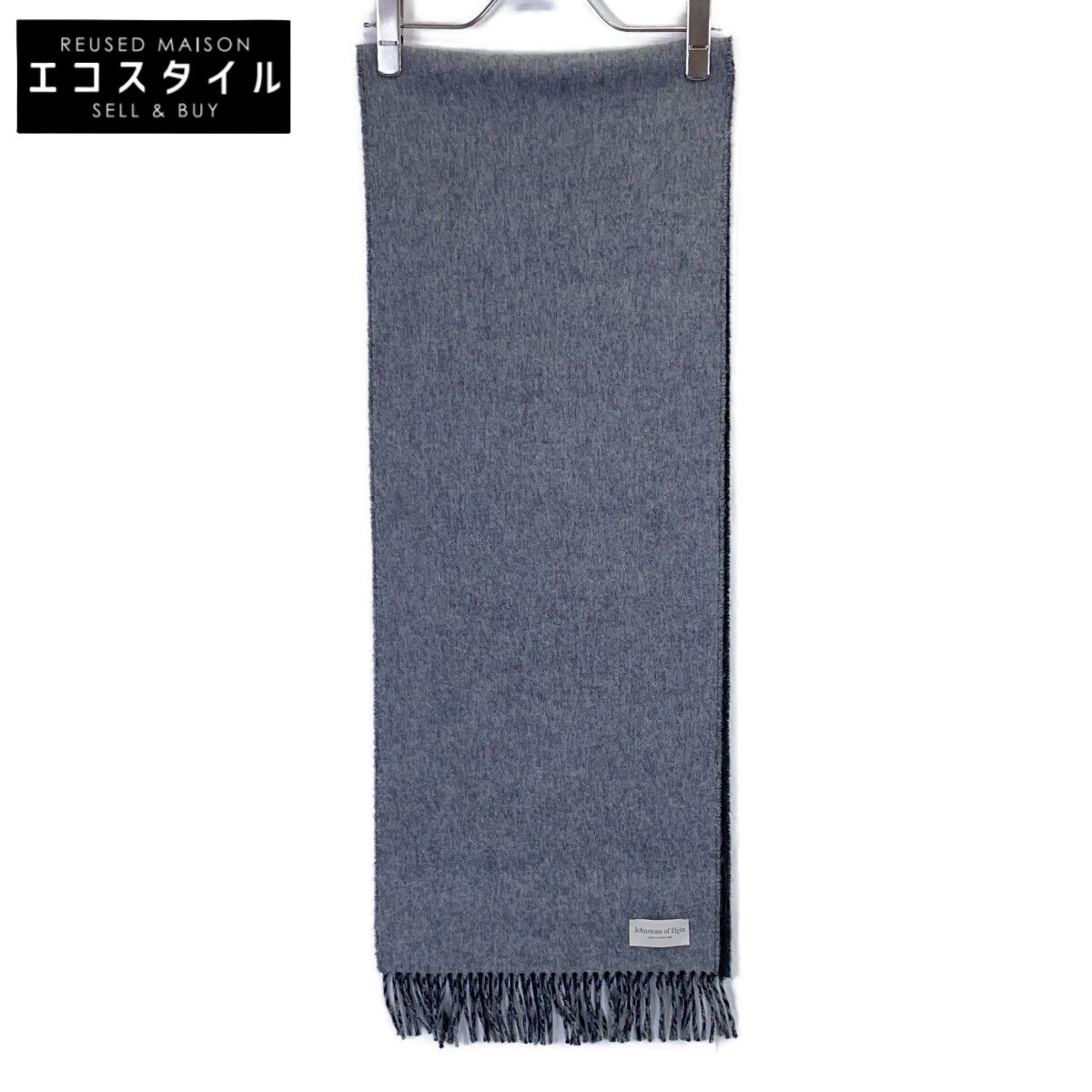 Johnstons ジョンストンズ ｸﾞﾚｰ ｶｼﾐｱ100% ﾌﾘﾝｼﾞﾏﾌﾗｰ - メルカリ