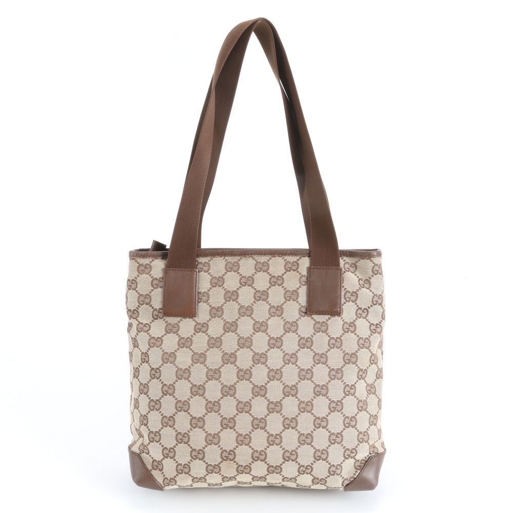 美品 グッチ GGキャンバス 28893 レザー トート バッグ 肩掛け