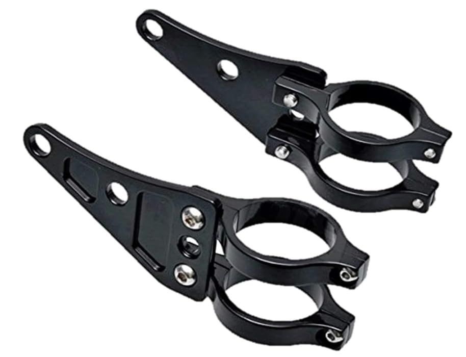 バイク 凡用 ヘッドライト ブラケット ステー Φ41mm ブラック 2個