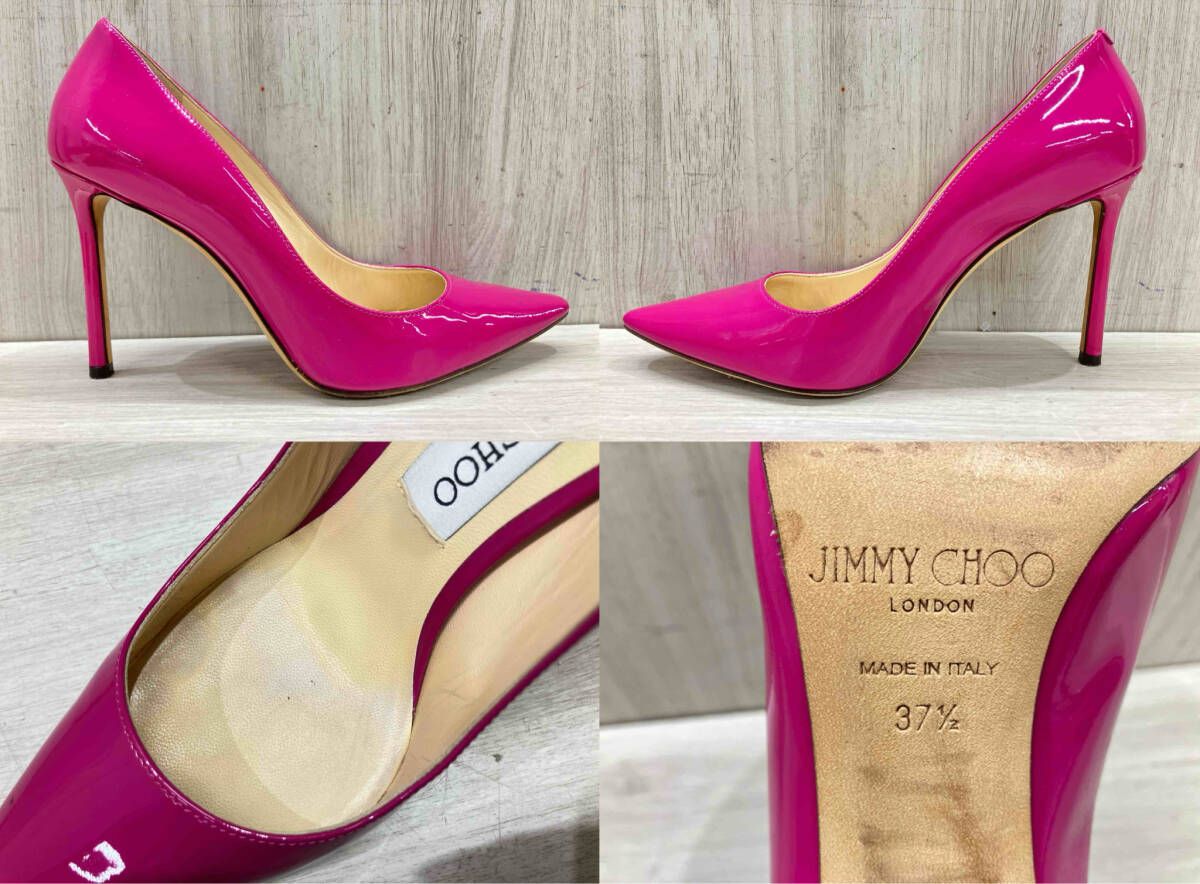 通年 JIMMY CHOO ジミーチュー パンプス エナメル ピンヒール ピンク