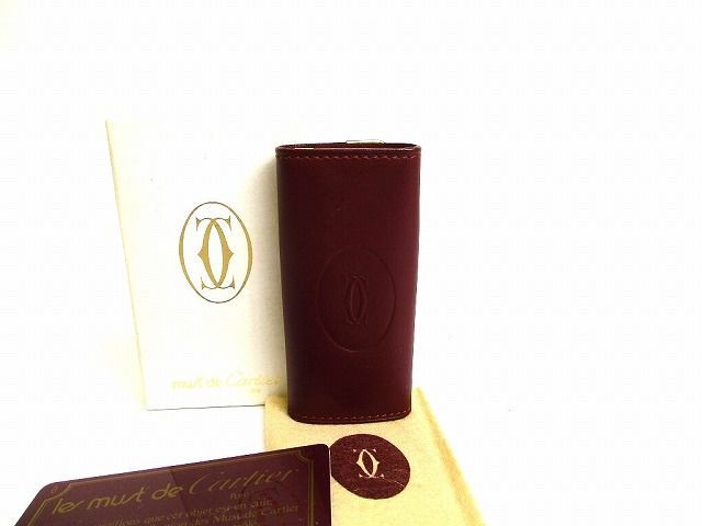 カルティエ Cartier マスト ドゥ カルティエ カーフレザー 4連 キー