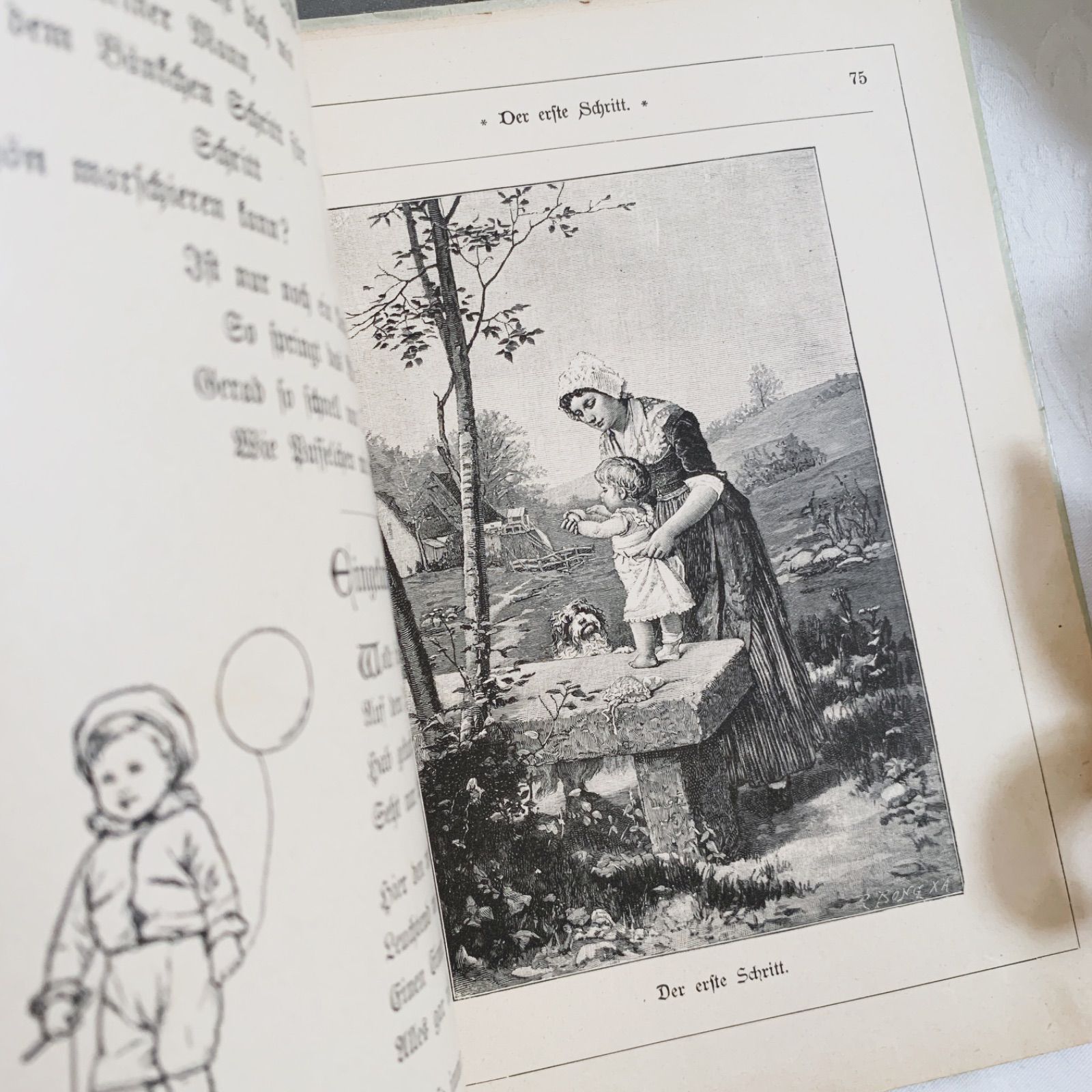 19世紀末〜20世紀初頭頃出版-年代物の素敵な印刷による挿画- ドイツ