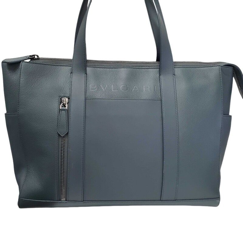 BVLGARI ブルガリ マン ラージ ホリゾンタル 291921 グレー ブルー