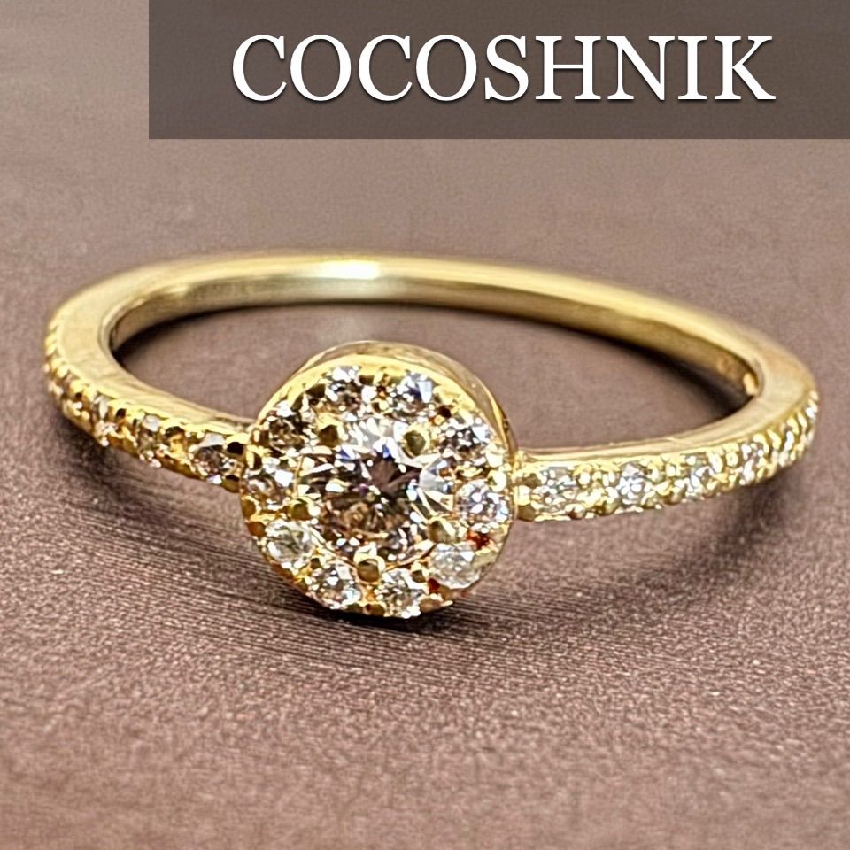 COCOSHNIK◇K18YG*10号*ダイヤモンドリング*ハーフエタニティ - メルカリ
