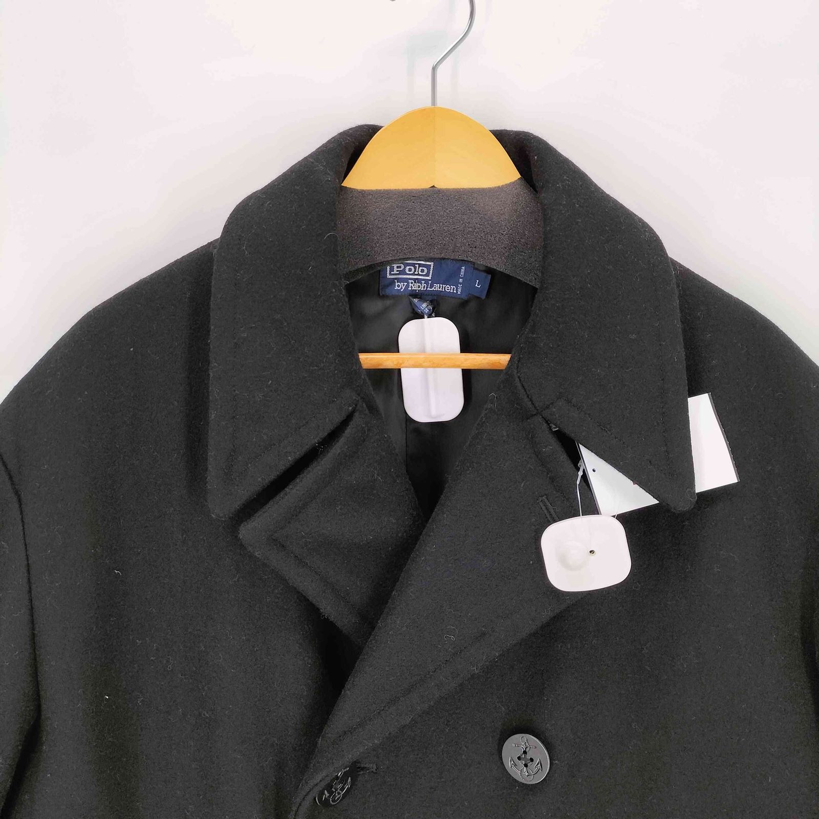 POLO 90s Polo by Ralph Lauren ウールピーコート L 黒 by RALPH