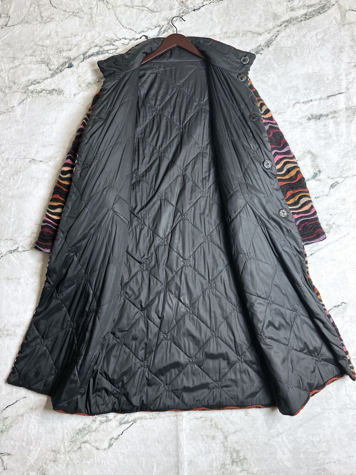 最高級オレンジタグ】MISSONI リバーシブル モヘア コート 48