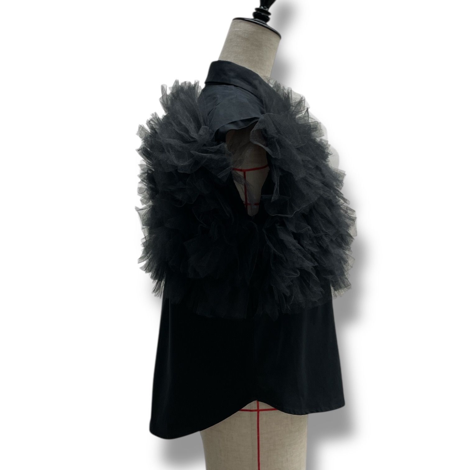 Hiand Swan Ribbon Shirt 黒 スワンリボンシャツ Swan Ribbon Shirt