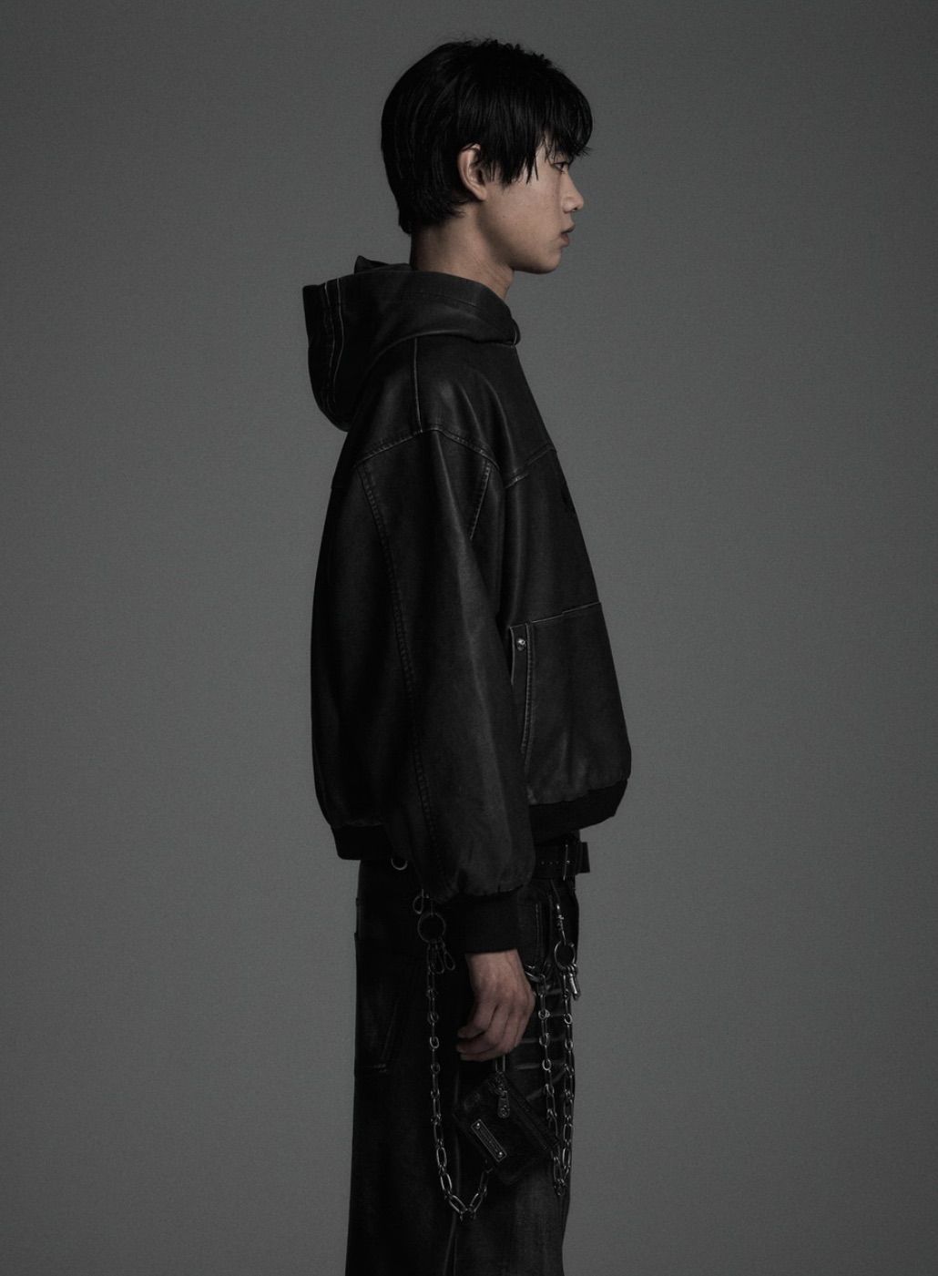 新品【Rosen Kreuz】VINTAGE LEATHER SHIRRING HOODIE - メルカリ