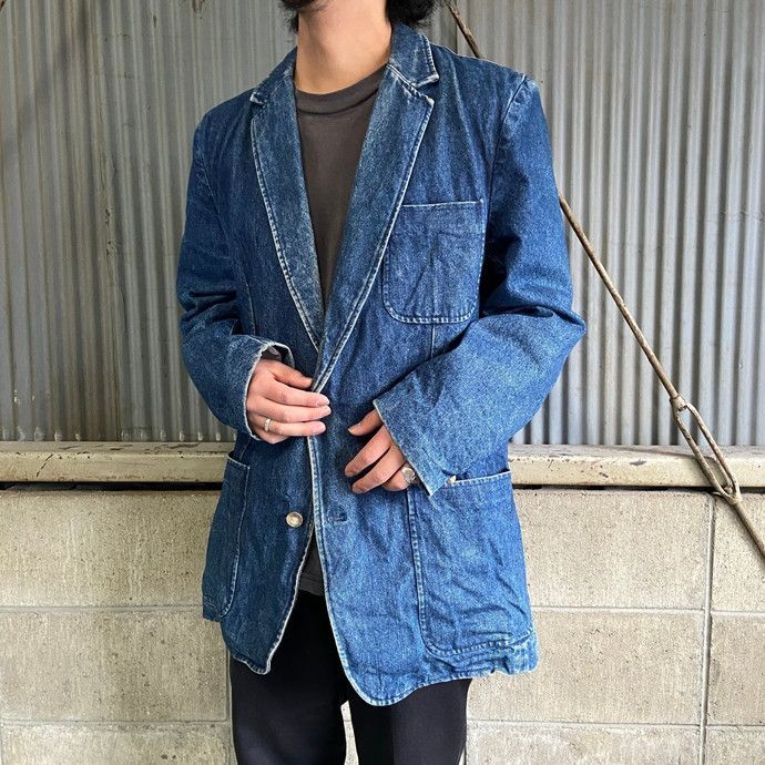80～90年代 James River Traders デニム テーラードジャケット メンズL