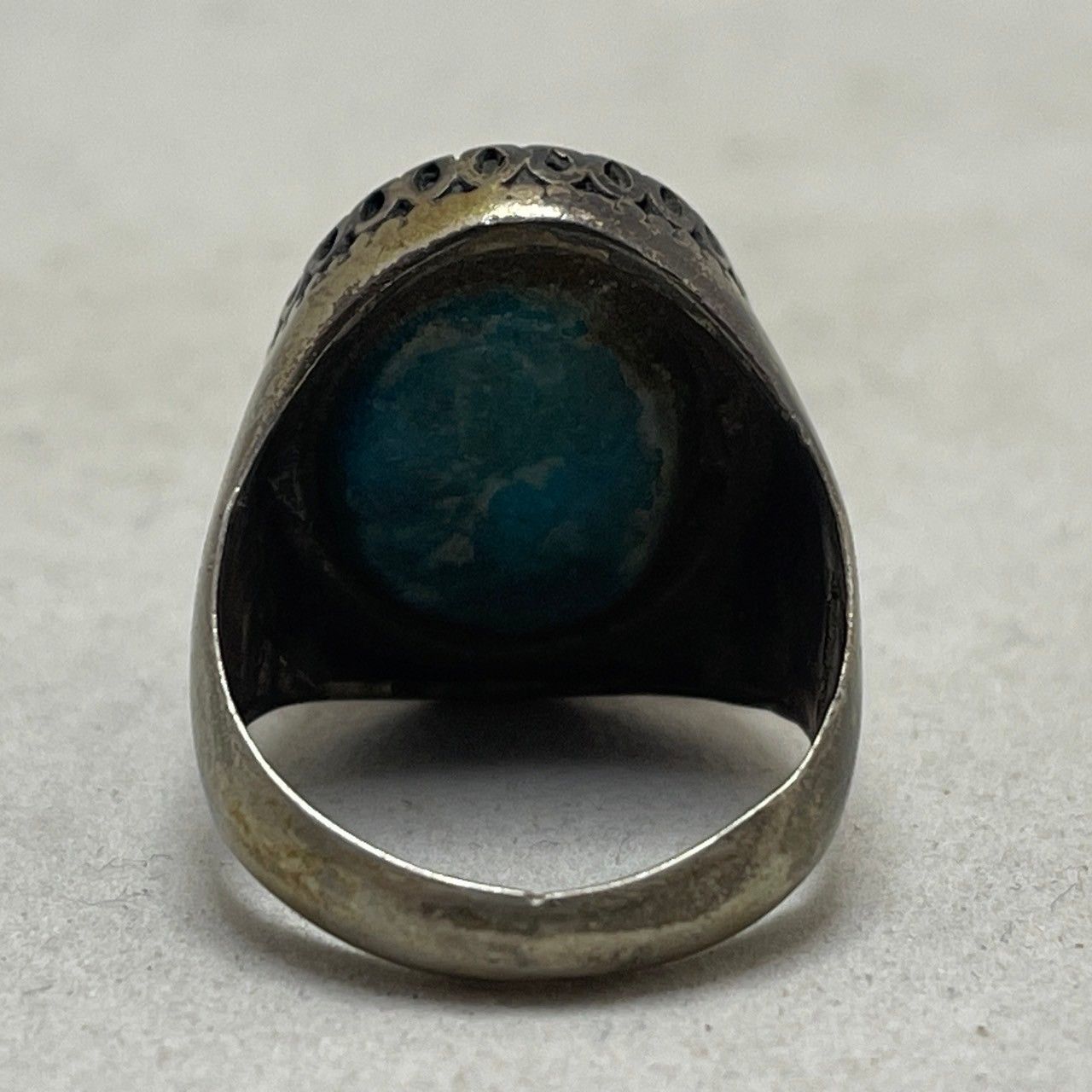 指輪 インディアンジュエリー リング シルバー ターコイズ 刻印 彫刻
