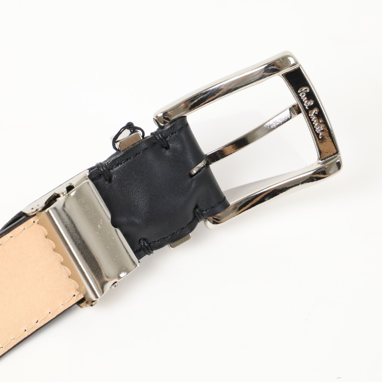 新品 Paul Smith ポールスミス ツイストループロゴ レザー ベルト 本革