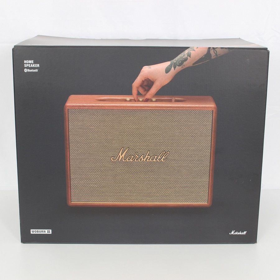 美品】Marshall Woburn III ブラウン ワイヤレス Bluetooth スピーカー