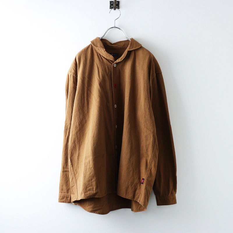 カスリラ Kasurira 備後織物 備後絣 ラウンドカラー シャツ M～L