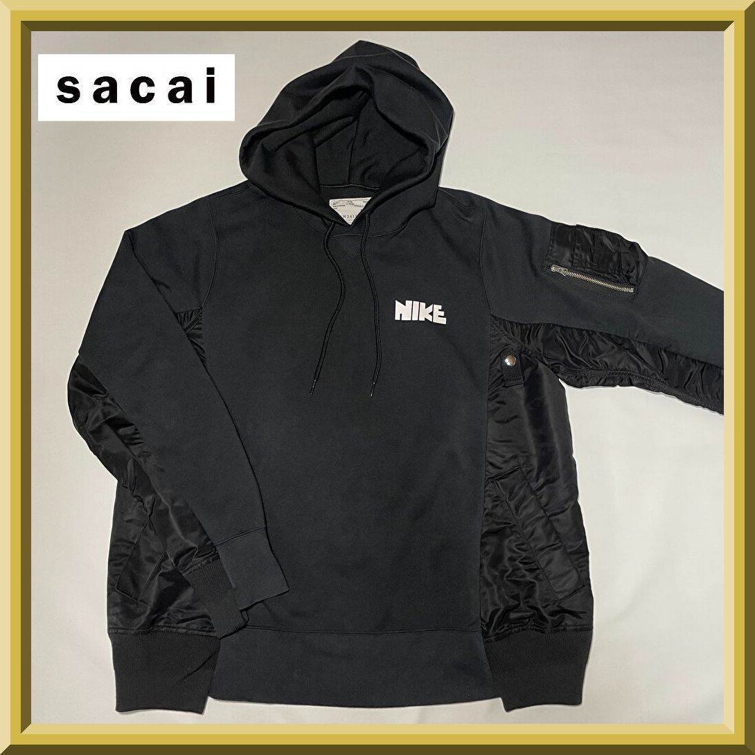 sacai サカイ NIKE ナイキ MA-1ドッキング スウェットパーカー Lサイズ