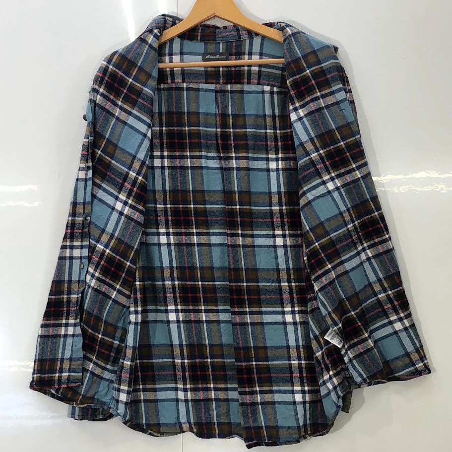 EDDIE BAUER エディーバウアー ネルシャツ チェック ヘリンボーン 長袖