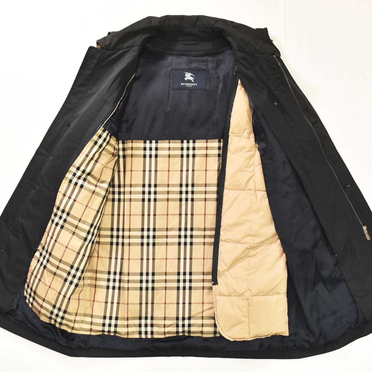 日本製 バーバリー ロンドン Burberry LONDON フード付き ステンカラー