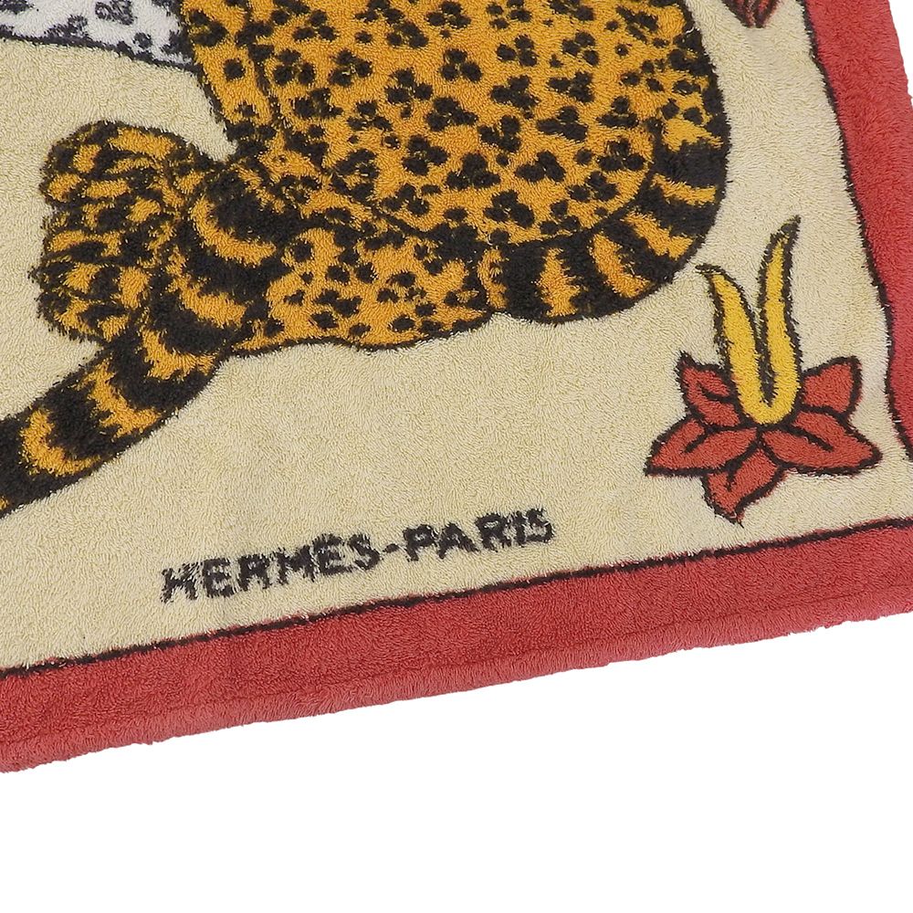美品 エルメス HERMES レアアイテム ツイン レオパード フローラル