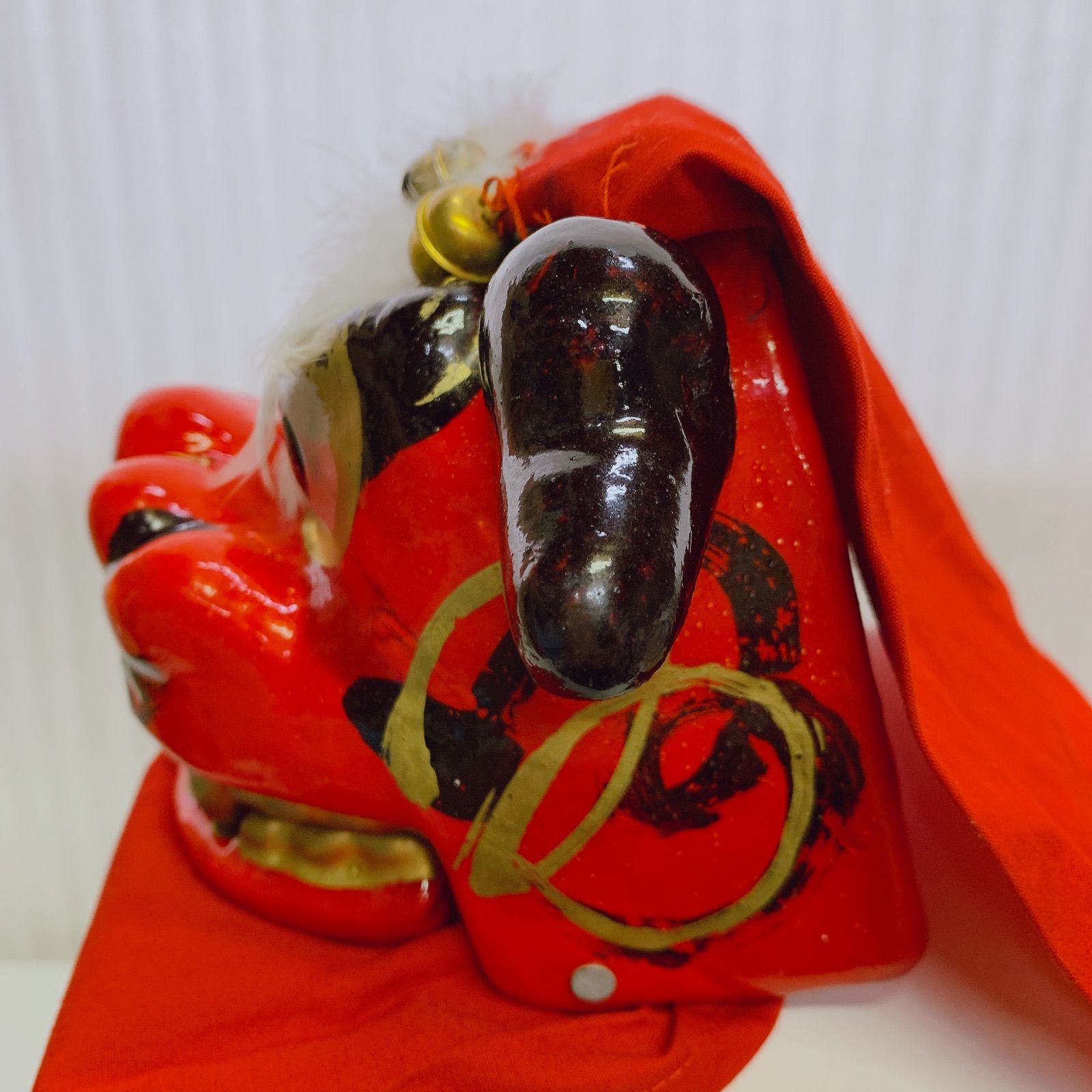 希少 手獅子 日本舞踊 小道具 獅子舞 赤獅子 舞手獅子 獅子頭 縁起物