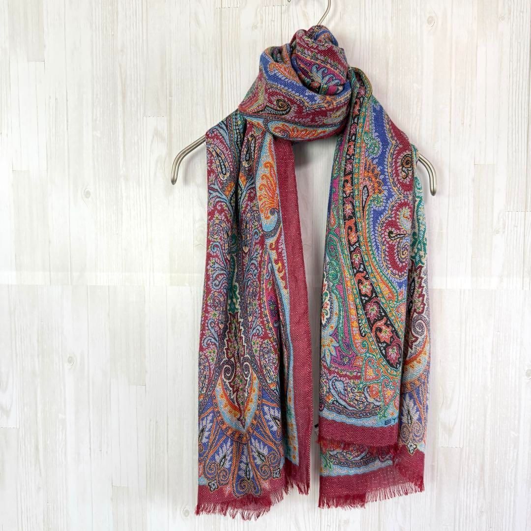 ETRO ペイズリー柄 大判ストール 100%シルク イタリア製 美品ETRO 美品
