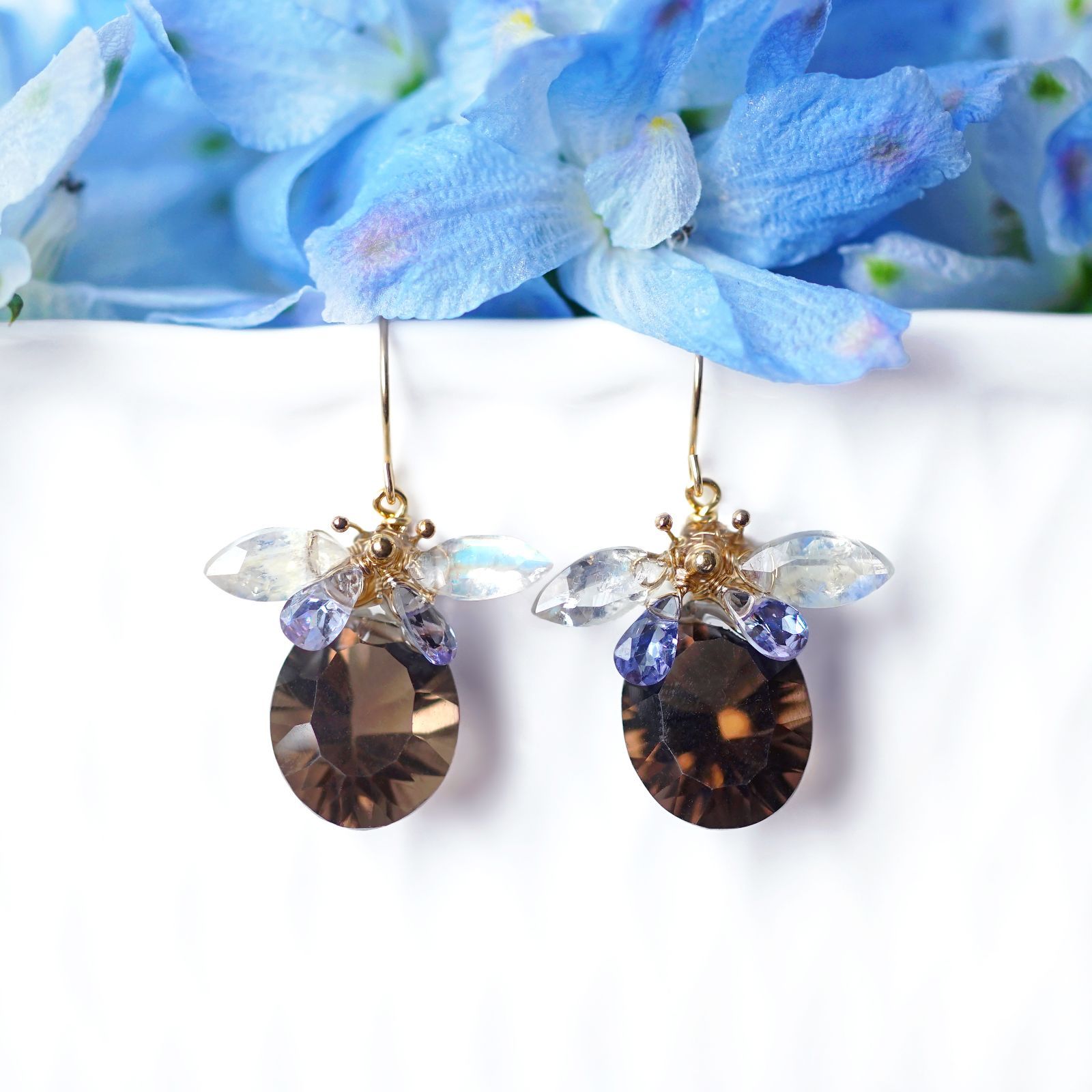 for おうがっちょ様】タンザナイト＆ゾイサイト ピアス2点 14kgf 14KGF