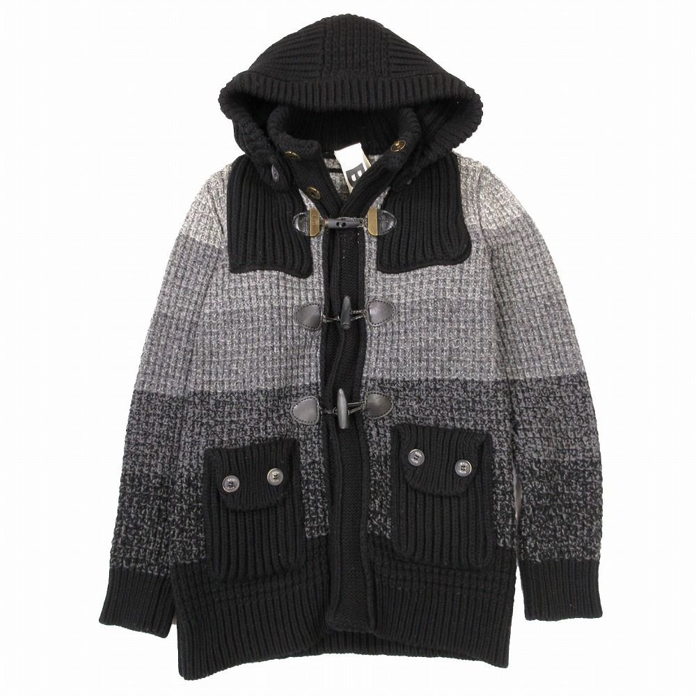 Bark バーク ニットダッフルコート アウター グラデーションカラー